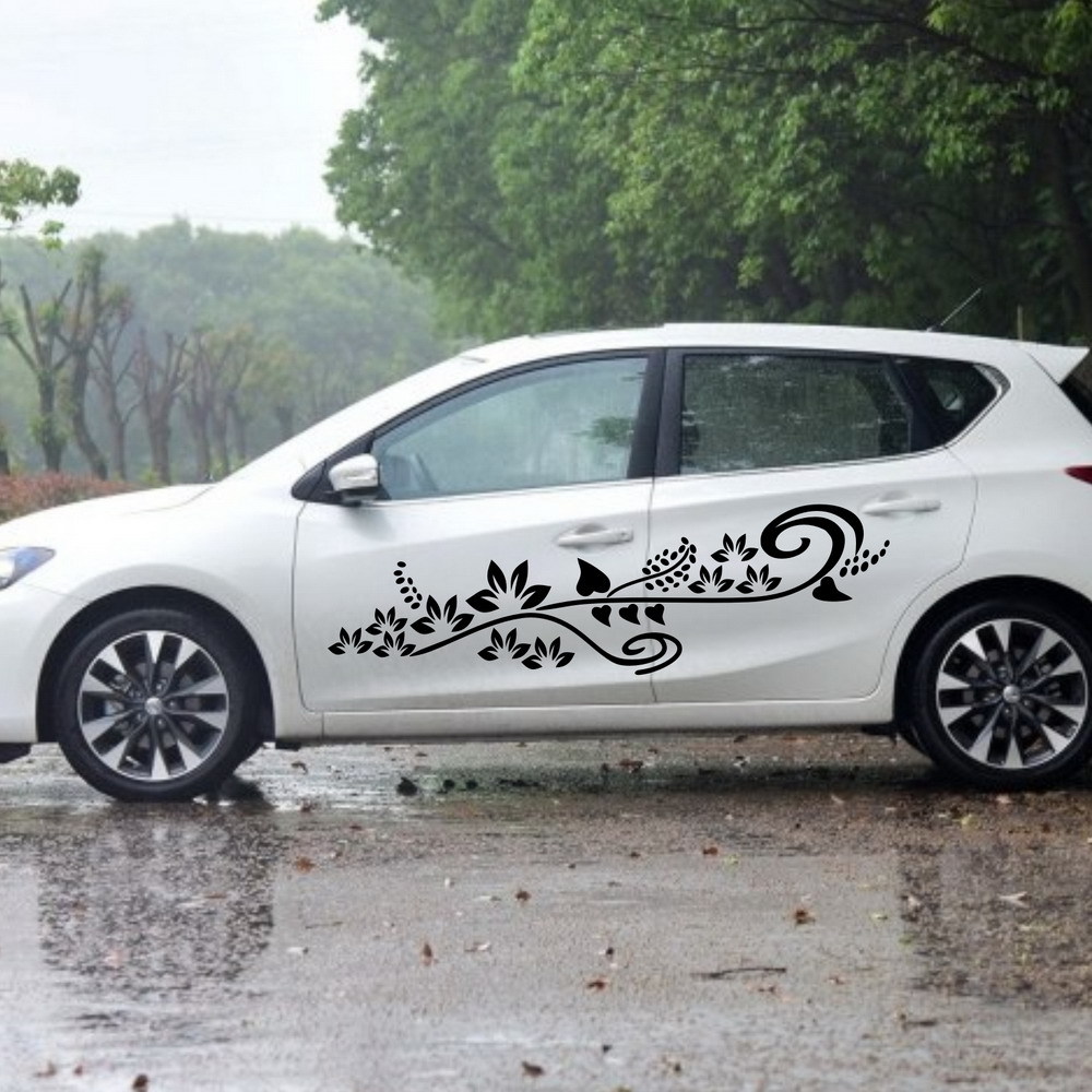 Car Decal Flowering Floral Stripe 70” for TIIDA March Vinyl Side sticker ZC1527