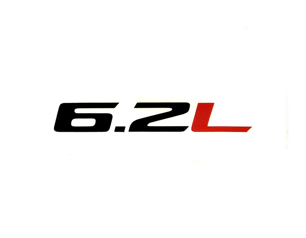 6.2L – Vinyl Decal for Side Vent RED/BLACK for Corvette C7 Stingray