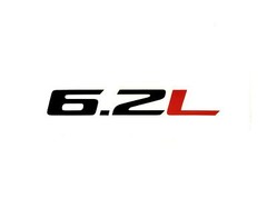6.2L – Vinyl Decal for Side Vent RED/BLACK for Corvette C7 Stingray