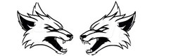 COYOTE Mustang coyote aggressive decal stickers x2 5×4