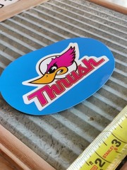 Vintage Style Thrush Oval Toolbox Hurst Racing decal. NASCAR NHRA sticker.