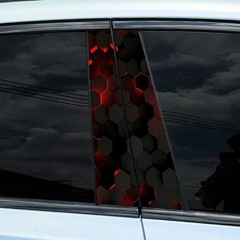 2PCS body sticker HD B column car sticker honeycomb pattern middle column