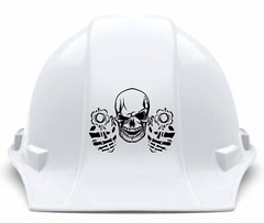 Skull Gun Skeleton Hunting Pistol Car Truck Window Vinyl Decal Sticker