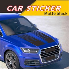 Black Decals DIY Vinyl Stickers Stripe Styling Set For Car SUV Pickup Truck Hood
