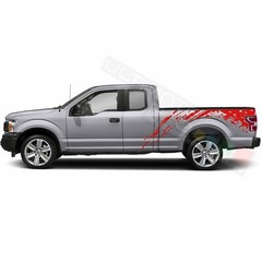 Bed Mud Splash Stripes Decal Sticker for Ford Supercab F150 2018 2019 2020 2021