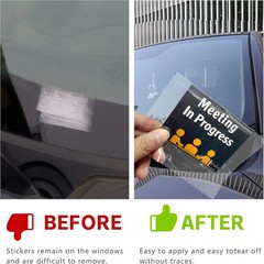 5″x7″ Windshield Sticker Applicator Pack of 5 Reusable Static Cling Sheets