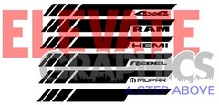 2009-2025 For Ram 1500 Decals Side Rumble Stripes 3m Vinyl Stickers Graphics