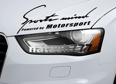 Sports mind Powered by Motorsport car Vinyl Decal sticker BLACK (Fits: BMW
