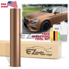 【Satin Chrome】 Rose Gold Matte Metallic Vinyl Wrap Sticker Air Release Sheet DIY