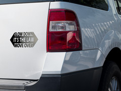 Slow Down Move Over Decal – High-Performance Vinyl Safety Sticker for Vehicles