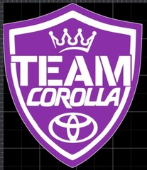 (x2) Escudos Team Corolla