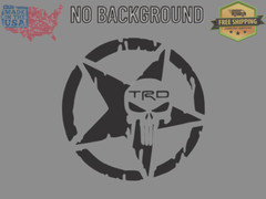 Fits Toyota TRD Skull Star Vinyl Decal For Tundra Tacoma Racing 4X4 Sport