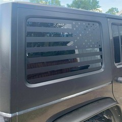 American Flag Car Rear Side Window Decal For 2007-17 Jeep Wrangler JK JKU 4Door