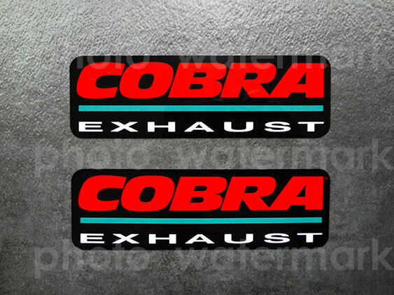 2pc Cobra Exhaust Black Stickers Decals graphic aufkleber ATC ATV 110 250 350x