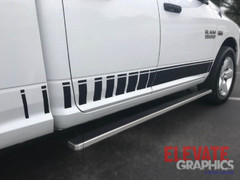 For Dodge Ram 1500 Stripes Side Rocker Dash Vinyl Decals Graphics 2009-2018