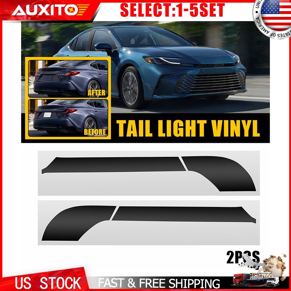 For Toyota Camry 2025 2026 Inner Tail Light Smoke Black Vinyl Cover Decals 2-10X