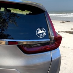 Hand drawn Shark Decal / Respect the Locals / Shark Stickers / Shark Car Decal
