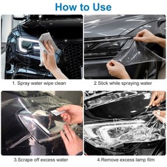 Photochromic TPU Headlight Tint Film UV Clear Color Taillight Light Protection