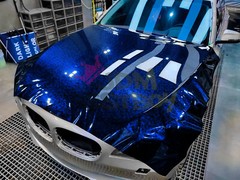 ESSMO PET Marble Forged Gloss Carbon Fiber Royal Blue Vehicle Vinyl Wrap Decal