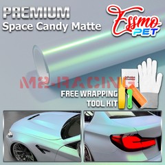 ESSMO PET Space Candy Matte Platinum Green Car Vehicle Vinyl Wrap Decal Sticker