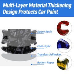 8PCS Car Door Handle Bowl Stickers Protector Covers Anti-Scratch Accessories