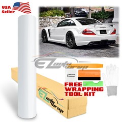 Gloss White Glossy Vinyl Car Wrap Sticker Decal Sheet Film DIY Bubble Free