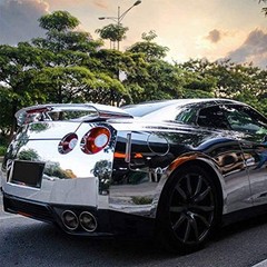 Car Vinyl Wrap Chrome Mirror Silver Self Adhesive DIY Decals Decoration 12″x60″
