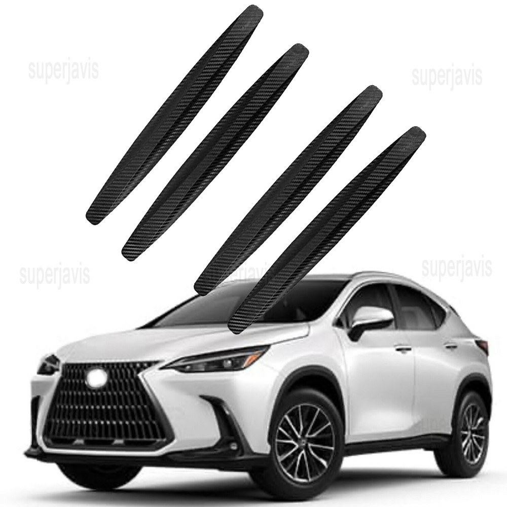 4Pcs Carbon Fiber Grain Anti-Collision Strip Bumper Protector For Lexus NX