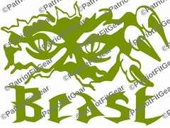 Beast,Beast Mode,Fear The Beast,12″x9″,Beast Mode,Fitness,Motivation,Vinyl Decal