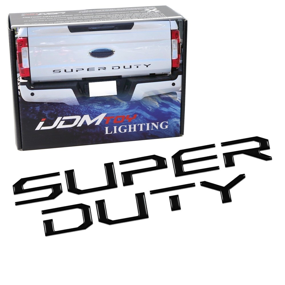 Matte Black Finish 3D Raised Tailgate Letter Pieces For 2017-19 Ford Super Duty