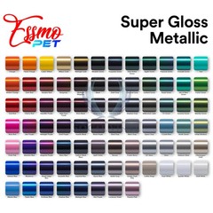 ESSMO PET Super Gloss Metallic Royal Indigo Blue Car Vinyl Wrap Decal Like Paint