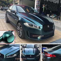 Stone Green Car Pearl Metal Satin Strip Metallic Chrome Vinyl Wrap Sticker – CF