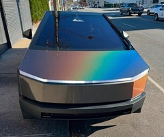Tesla Cybertruck DIY Vinyl Wrap Precut Kit Color Ultra Gloss Demon Flame Rainbow