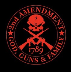 Guns god family gun owners decal window sticker political 2nd 1789 USA Nra