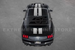 For 24-Up Ford Mustang S650 GT | Matte Gray Over the Top Racing Car Stripe