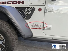 2018-2024 Jeep Wrangler Jl Jlu Fender Emblem Overlay Vinyl Decals Stickers- Pair