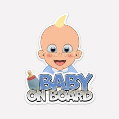 BABY ON BOARD Sticker Set – MADE IN THE USA Child Sticker Decals – 2 PACK