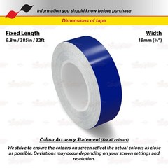 NAVY BLUE 3/4″ 19mm Roll PIN STRIPE Car Striping Line TAPE Decal Vinyl Sticker
