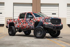 Premium Red Black White Gray Camouflage Desert Vinyl Sticker Wrap Decal Steet