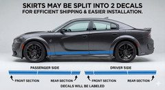 Rocker Panel Livery Self Healing Vinyl Side Graphics #014 fits Fits All 4 Door C