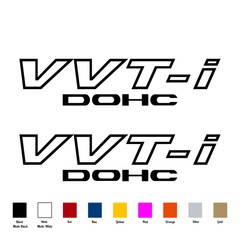 (2x) VVT-i DOHC (10″ x 2.5″) Vinyl Decal Stickers for Toyota TRD Supra JDM Cars