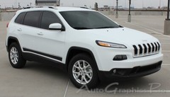 3M Vinyl Graphic Stripes BRAVE Door Rocker Decals for 2014-2021 Jeep Cherokee