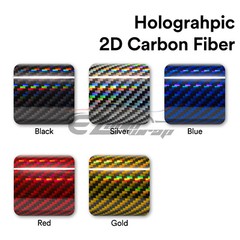 Holographic Carbon Fiber Black Laser Chrome Vinyl Wrap Sheet Film Decal Sticker