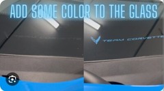 C8 Corvette Sebring Orange ‘TEAM CORVETTE’ PLAIN BLANK VINYL INSERT 2x7in