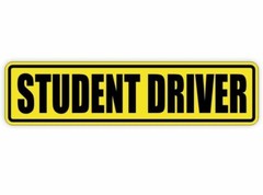 STUDENT DRIVER Vinyl Decal Sticker Label Safety Teen Driver Car Truck