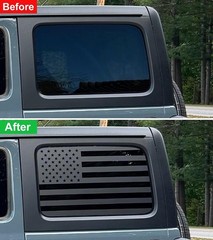 Rear Window American Flag Decal Compatible with Jeep Wrangler JL JLU 2018-202…