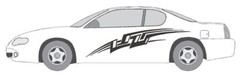 #A1261 DECAL VINYL GRAPHIC VEHICLE CAR TRUCK CROSS OVER SUV VAN SEMI MODERN AUTO