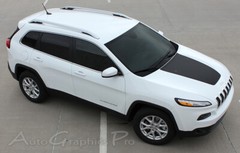 T-HAWK 3M Vinyl Graphics Hood Stripes Hood Decals 2014-2021 fits Jeep Cherokee