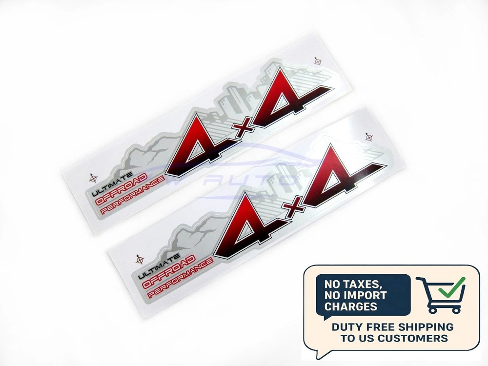 2X ULTIMATE OFFROAD 4×4 Decal Sticker FOR Toyota Hilux SR5 MK6 Pickup 05-15 Vigo