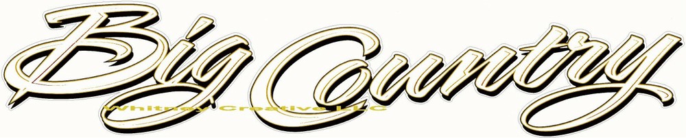 “Big Country” RV LOGO Lettering decal Made fresh! 66″ X 13″